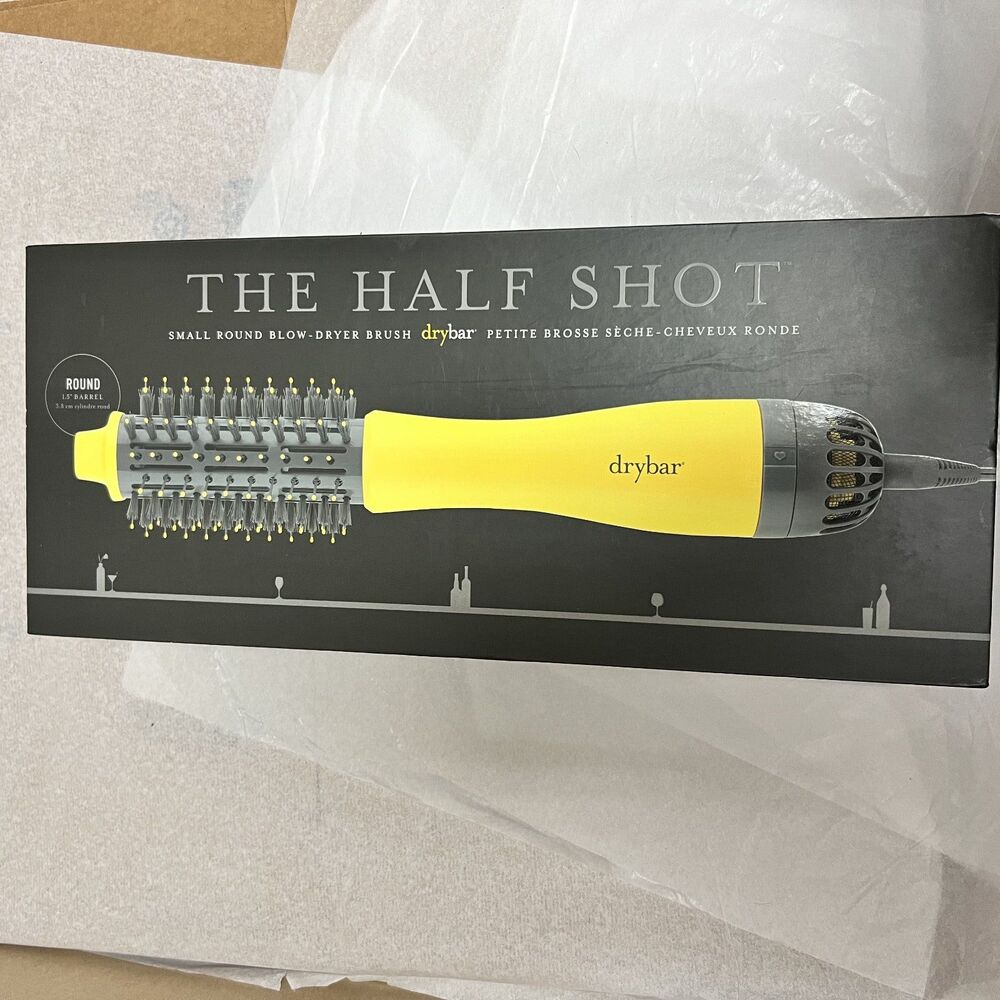 Drybar The Half Shot Small 1.5 Inch Round Barrel Blow Dryer Brush Hair Styling